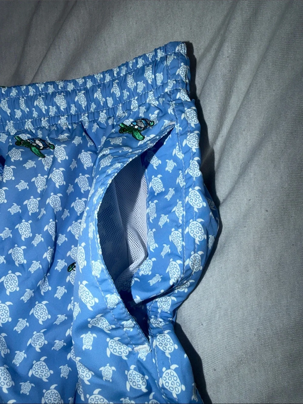 Warren Webber Beachwear Light Blue Printed Women’s Drawstring Shorts